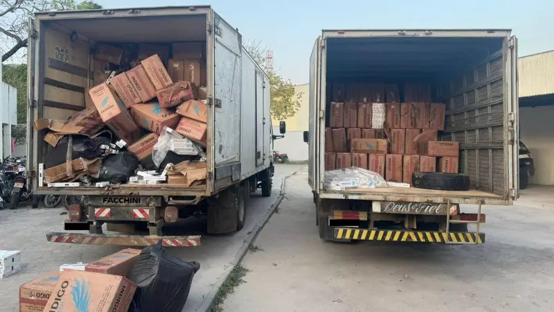 Operação apreende gigantesca carga de cigarros contrabandeados no Ceará | Quase meio milhão de maços interceptados