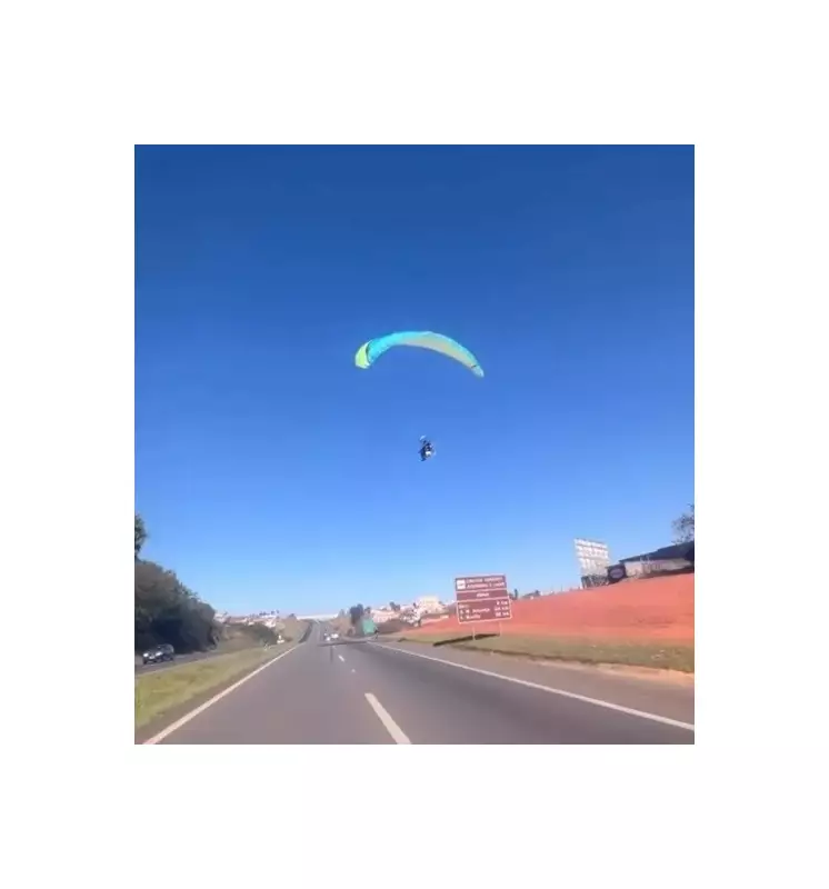 Queda de Parapente em Itapetininga: Vídeo Captura Momento Aterrorizante às Margens da Rodovia