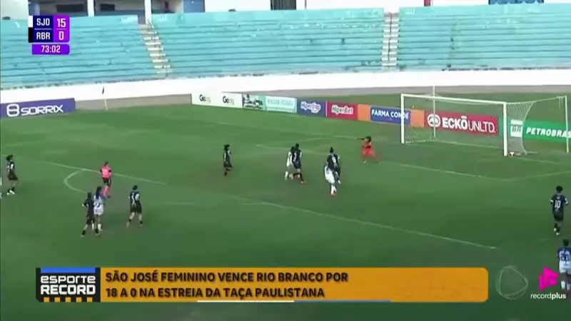 São José Feminino Aplaca no Paulista: Goleada Histórica de 18 a 0 sobre o Rio Branco na Estreia