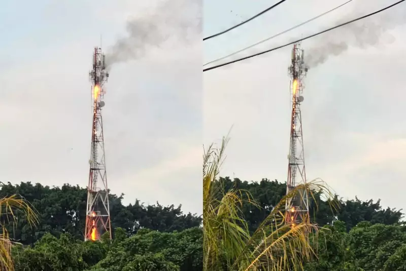 Torre de Comunicações em Chamas: Incêndio de Grandes Proporções Assusta Moradores da Zona Norte de Sorocaba