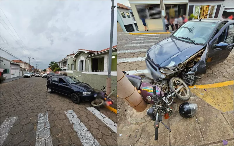Tragédia Conjugal em Carmo do Rio Claro: Mulher Agride Marido com Canivete Após Colisão de Carro Contra Moto