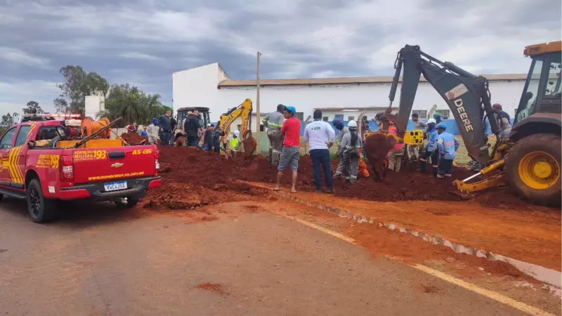 Tragédia em Selvíria: Operário Morre Soterrado em Vala de 3 Metros Durante Obra