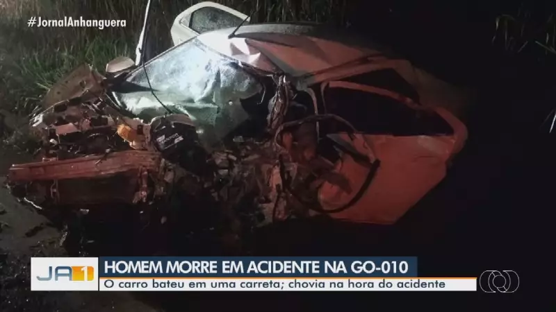 Tragédia na GO-060: Colisão frontal entre carro e caminhão deixa uma vítima fatal