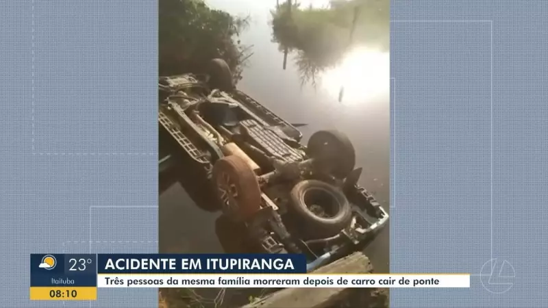 Tragédia no Pará: Carro despenca de ponte e mata família inteira no sudeste do estado
