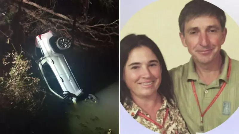 Tragédia no Paraná: Casal morre após caminhonete despencar de ponte e cair em rio