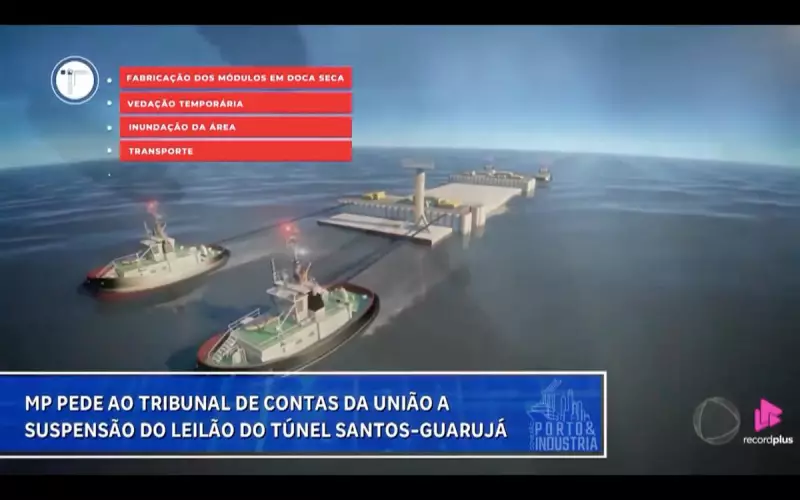 Túnel Santos-Guarujá: MP entra com ação no TCU e pede suspensão imediata do leilão
