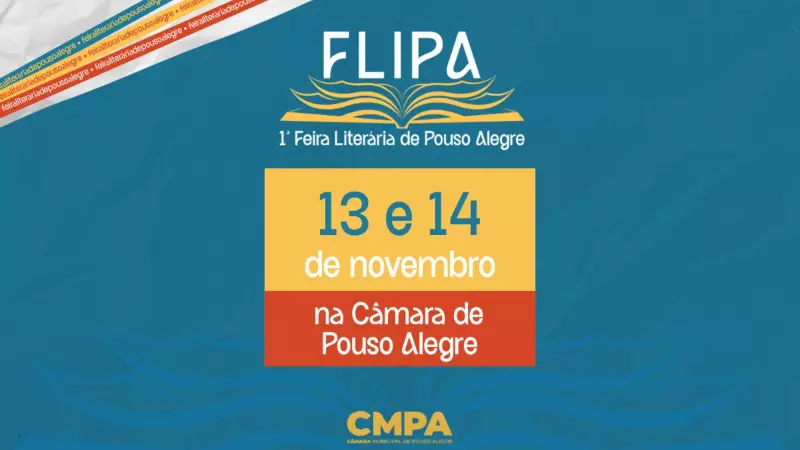 1ª Feira Literária de Pouso Alegre: evento gratuito em novembro celebra livros e autores locais