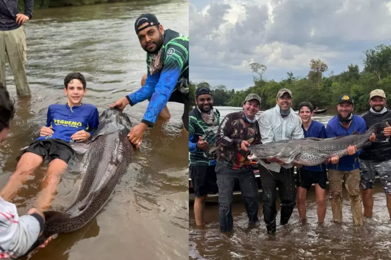 Adolescente pesca peixe maior que ele em MS: veja o susto e a emoção na pescaria