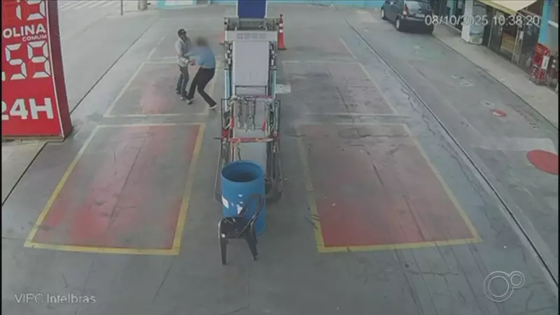 Assalto a Posto em Sorocaba: Criminoso Ameaça Funcionárias com Faca em Cena de Terror