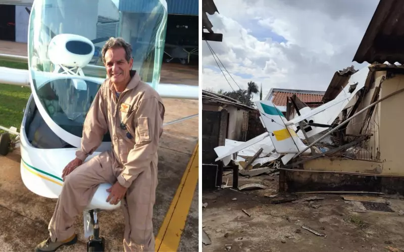 Avião com Problema no Motor Cai Sobre Residência em Goiás: Piloto Saiu de Jataí