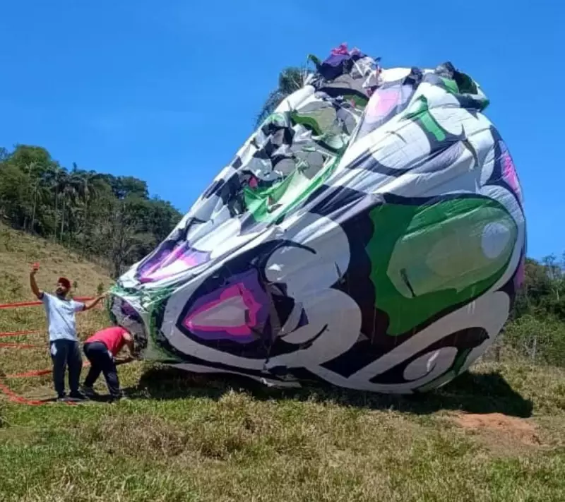 Balão Cai em Sítio no Interior de SP: Vídeo Registra Momento Impressionante