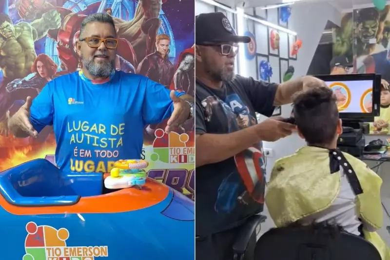 Barbeiro do litoral paulista cria método revolucionário para cortar cabelo de crianças atípicas