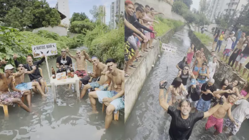 Canal de esgoto vira palco inusitado: jovens dançam brega-funk entre ratos em vídeo que viraliza