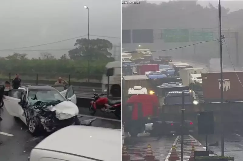 Colisão entre Carro e Caminhão na Cônego Rangoni deixa Três Feridos | Santos