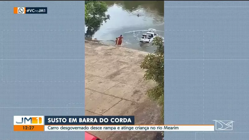 Criança Atropelada por Carro que Desceu Rampa do Rio Mearim em Barra do Corda — MA