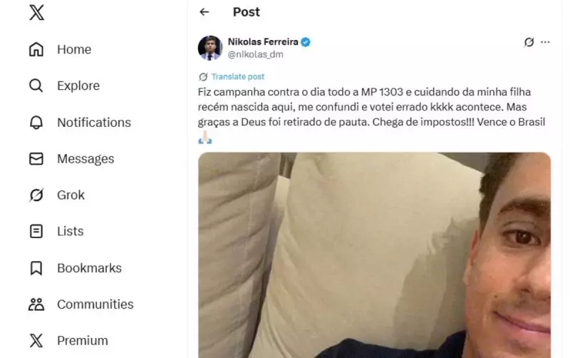 Deputado Nikolas Ferreira explica voto errado: 'Cuidava da recém-nascida e me confundi'