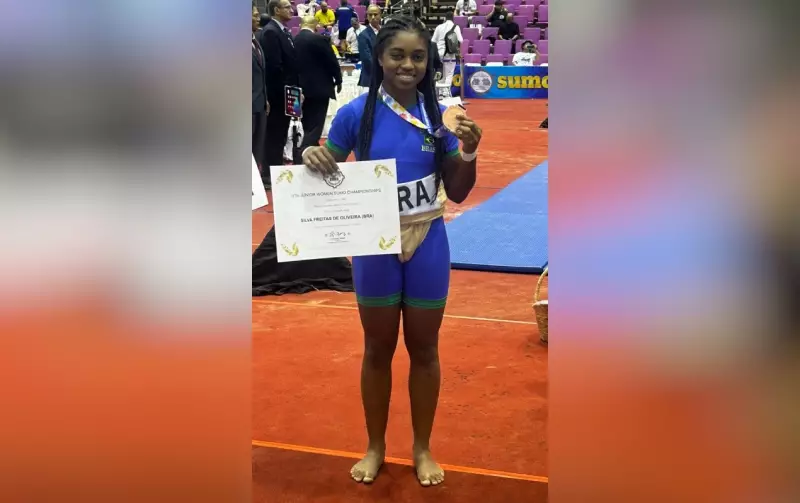 Do interior de SP ao pódio mundial: a rotina surpreendente da adolescente campeã de sumô