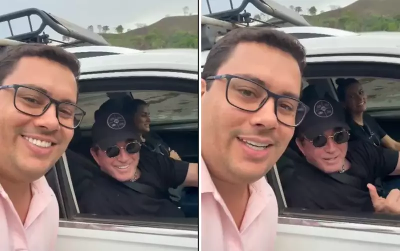 Encontro Inusitado na GO-060: Motorista Grava Amado Batista e Esposa Parados Após Bloqueio na Rodovia