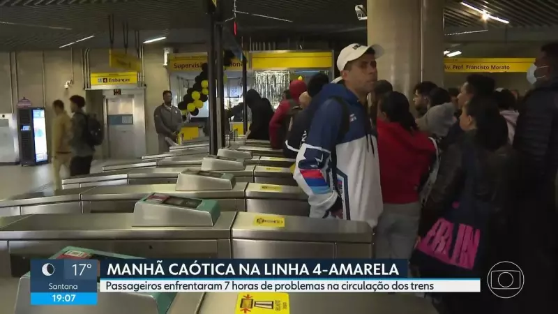Falha na Linha 4-Amarela causa caos em SP: ARTESP anuncia investigação sobre pane que parou metrô