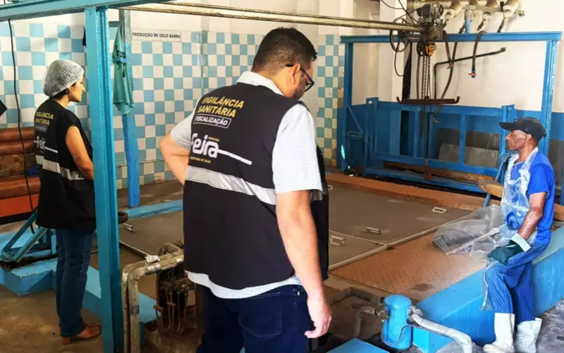 Fiscalização Encerra Atividades de Fábrica de Gelo Irregular em Feira de Santana