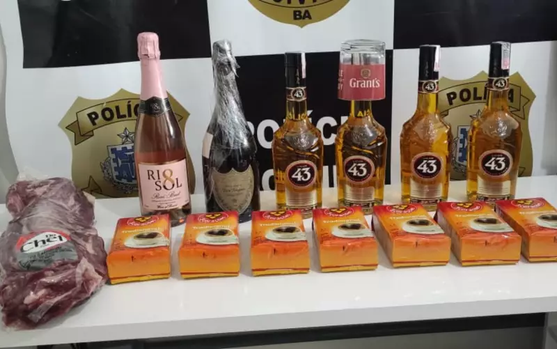 Funcionário é preso ao furtar filet mignon, whisky e champanhe de empresa na Bahia