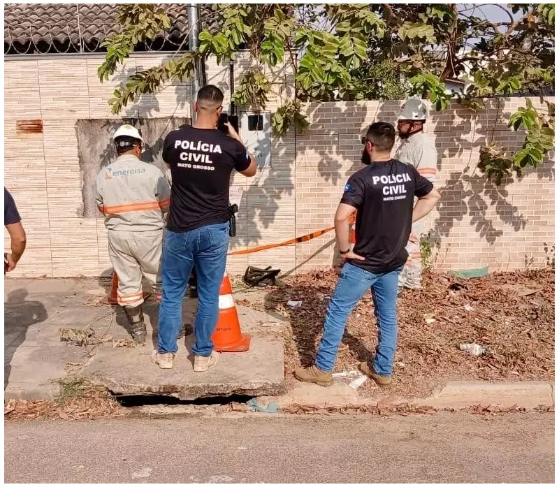 Gato de energia descoberto: homem é preso durante furto em empresa de reciclagem em MT