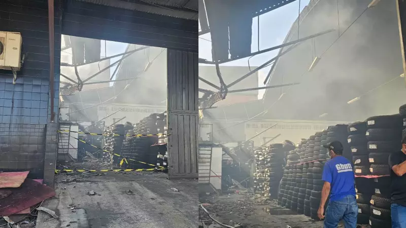 Incêndio em Revendedora de Pneus no Piauí: Fogo Persiste por 24 Horas e Assusta Moradores