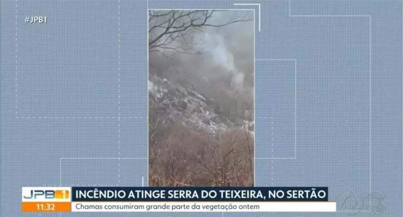 Incêndio ameaça Parque Nacional da Serra do Teixeira: bombeiros combatem fogo na Paraíba