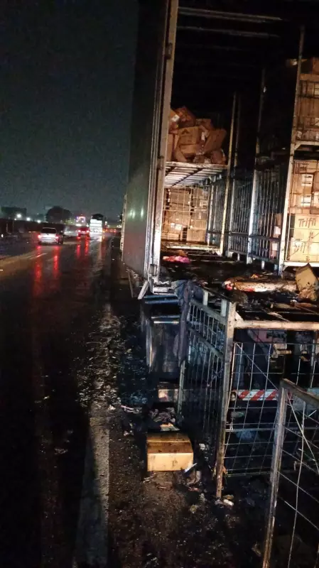 Incêndio em baú de carreta paralisa faixa da Dutra em Taubaté; veja vídeo