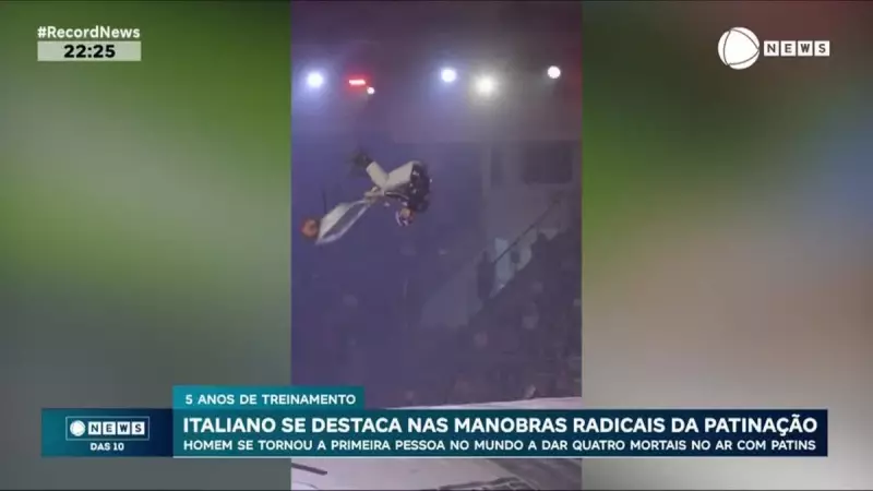 Italiano Vira Sensação nas Pistas com Manobras de Patinação que Desafiam a Gravidade