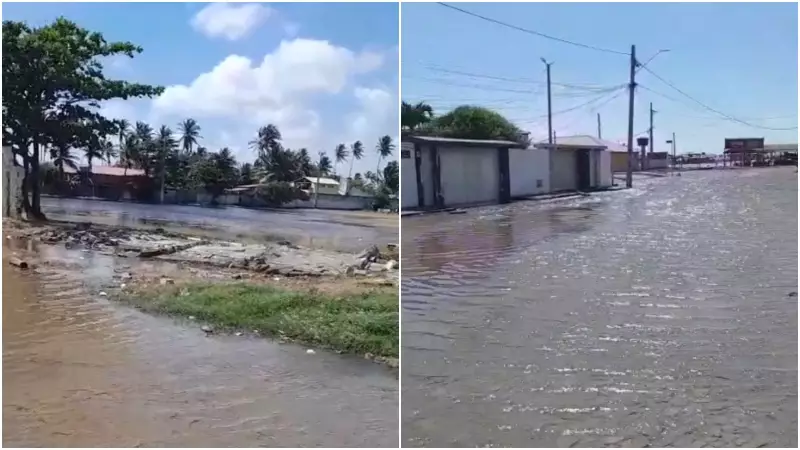 Mar Avança Sobre a Prainha: Quatro Dias de Invasão Oceânica no Ceará Assustam Moradores