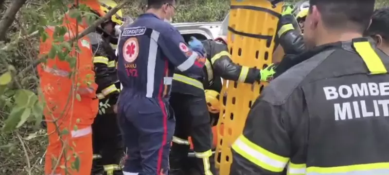 Motorista Tem Sorte de Escapar com Vida Após Carro Capotar na BR-101 no RN