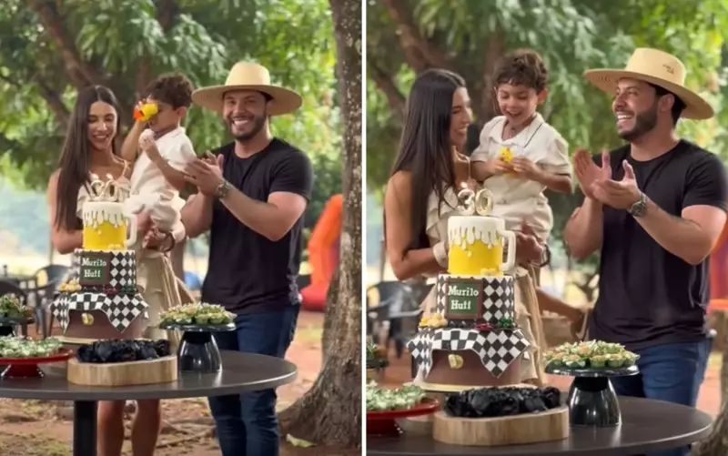 Murilo Huff comemora 30 anos com festa surpresa da noiva e homenagem emocionante do filho | Detalhes exclusivos