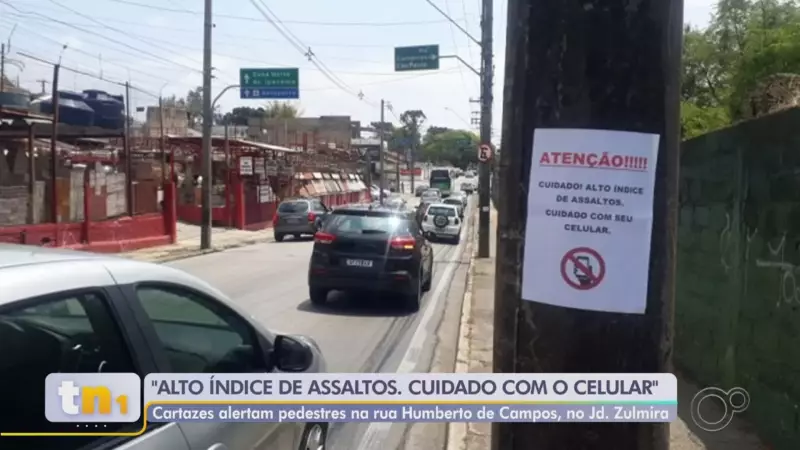 Onda de Roubos de Celular em Sorocaba: Moradores da Zona Oeste Reagem com Campanha de Alerta nas Ruas