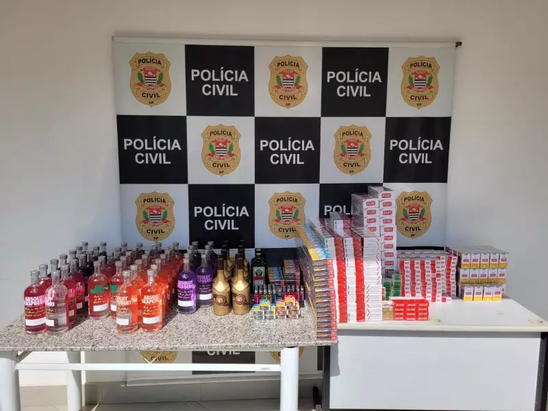 Operação da Polícia Civil apreende bebidas sem nota fiscal em adega de Votorantim