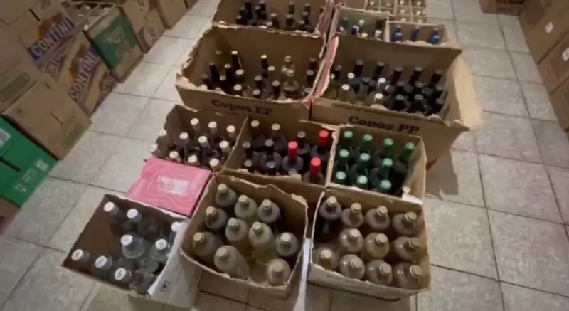 Operação da Polícia Civil em Itu desmonta fábrica clandestina e apreende 100 garrafas de bebidas falsificadas