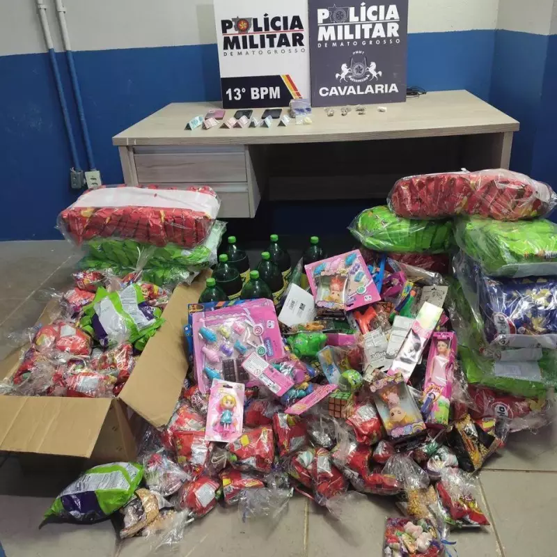 Operação em Mato Grosso intercepta doação suspeita: brinquedos e doces de facção criminosa apreendidos pela polícia