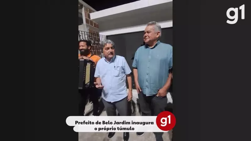 Prefeito de Belo Jardim inaugura próprio túmulo em ato inédito: 'Quero ver minha última morada'