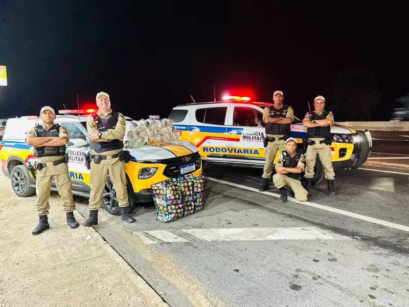 PRF apreende 48 kg de supermaconha em ônibus interestadual na BR-135 em Curvelo