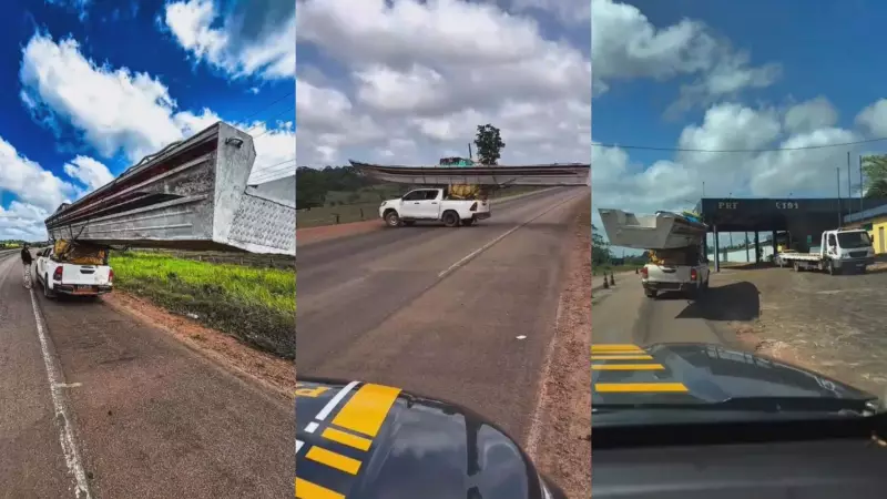 PRF flagra transporte absurdo de lancha em rodovia federal no Amapá