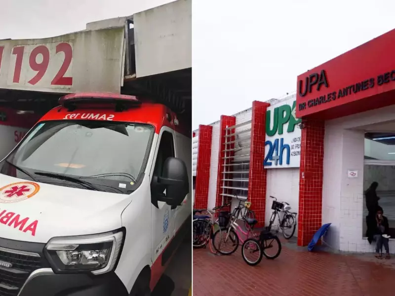 Teto do SAMU desaba sobre ambulância em Praia Grande: funcionários escapam por pouco