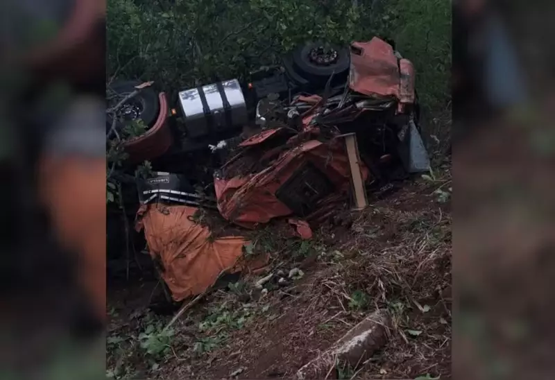 Tocantins: Caminhoneiro Escapa da Morte em Capotamento Aterrorizante na TO-080