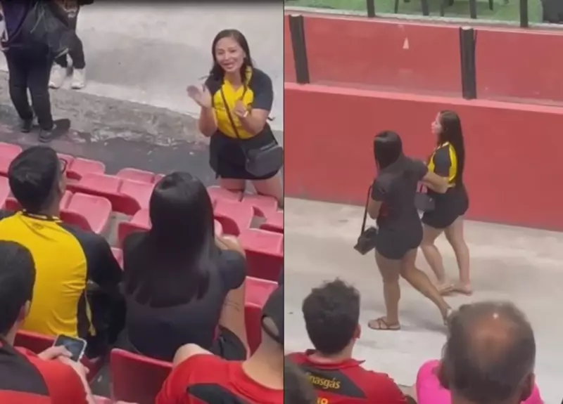 Torcedora do Sport que viralizou ao flagrar traição no estádio desmente polêmica: "Ele dizia que era solteiro"