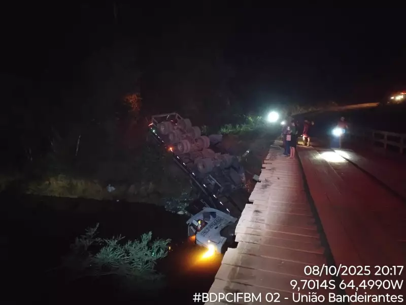 Tragédia na Ponte do Abunã: Caminhão Despenca e Motorista é Encontrado Sem Vida em Porto Velho