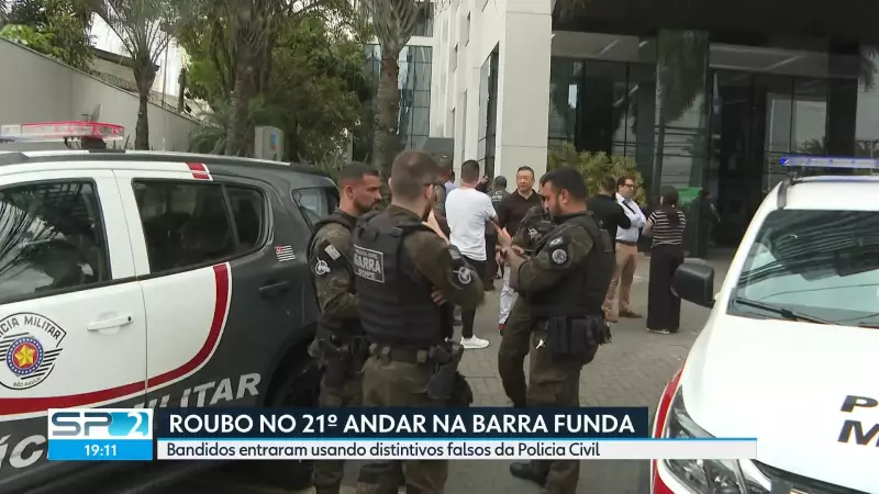 Três homens são presos após invadirem prédio comercial e assaltarem funcionários em São Paulo