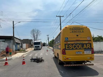 Tragédia no Trânsito: Colisão entre Moto e Ônibus Escolar Mata Homem em Cruzamento de Gurupi