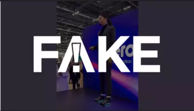 VÍDEO VIRAL É FAKE: Mulher com 'sapatos voadores' em exposição é montagem digital