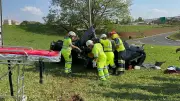 Acidente Grave na SP-147: Carro Capota e Deixa Vítima em Estado Crítico em Limeira