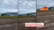 Avião Capota e Explode na Venezuela: Acidente Aéreo Choca Durante Tentativa de Decolagem