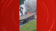 Incêndio de grandes proporções atinge região da Baixada Paraense em Macapá | Bombeiros em ação